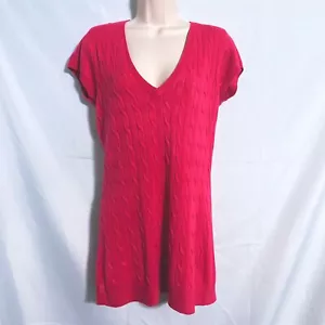 New York & Co simpatico maglione rosa manica corta taglia L - Foto 1 di 3
