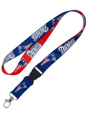 New England Patriots Llavero Doble Cara Cordón Clip Desmontable Rojo Azul NFL Foto 1 de 2