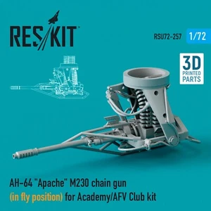 Pistola de cadena RSU72-0257 1:72 AH-64 Apache M230 (posición de mosca) para Academy/AFV Club - Imagen 1 de 6