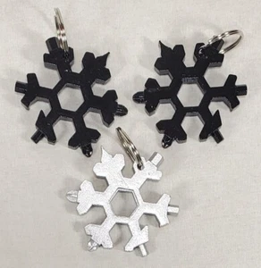 3 Stück Schneeflocke Werkzeug Multifunktionsschlüssel Outdoor Flaschenöffner Schraubendreher - Bild 1 von 3