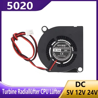 5020 Turbine Radiallüfter CPU Lüfter Bauteilkühler DC 5V 12V 24V Fans Cooler - Bild 1 von 4