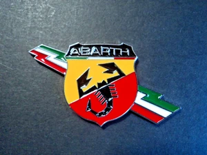 1x Abarth Metal Motorcycle Tank Emblem Badge Logo Decal - Picture 1 of 2