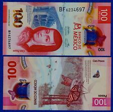 Mexico 100 Pesos (2021) UNC Polymer Notes - PREFIX BF