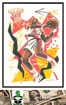 1990-91 Hoops #376 Clyde Drexler - Portland Trail Blazers - Image 1 of 2