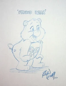 Brian Lemay Signed CARE BEARS Hand Penciled 8.5"x11" CONVENTION ART - Picture 1 of 2