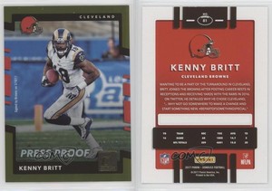 2017 Panini Donruss Press Proof Gold /50 Kenny Britt #81