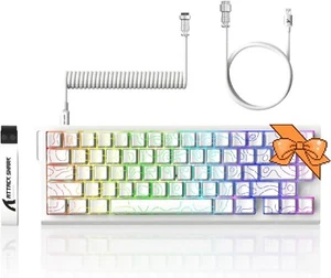 ATTACK SHARK X68 HE Rapid Trigger Keyboard Magnetic Switch with C01PRO Cable - Picture 1 of 24