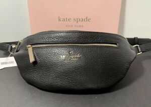 Kate Spade Leila Belt Bag Fanny Pack Leather Purse Sling Black New