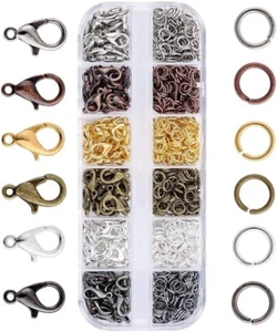 JZK 140x Schmuck Hummer Klauenverschlüsse 990 Stück offene Sprungringe, Zum Selbermachen Zubehör - Bild 1 von 9