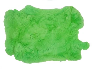 Rex Rabbit Skin #1 Dyed Green Pelt (142-1GRB-AS) Y2K - Picture 1 of 3