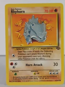 Rhyhorn - Jungle - 61/64 - Singles - Pokemon TCG - C - Imagen 1 de 16