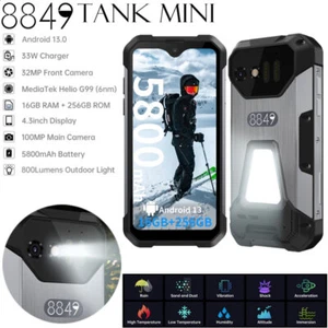 4.3" 4G LTE 8849 TANQUE MINI Teléfono Resistente Android 13 Exterior Móvil Camping Luz - Imagen 1 de 12