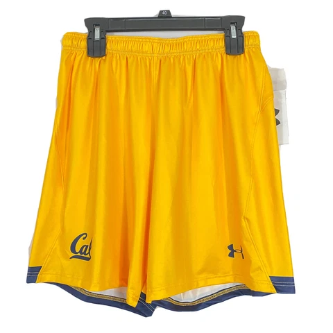 NEW - Under Armour California Golden Bears Yellow Soccer Short Sample 2018 Large Cover