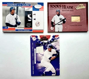 Game Used cards NY YANKEES numbered RARE 5 card lot 2001 & 2002 GOLD - Picture 1 of 10