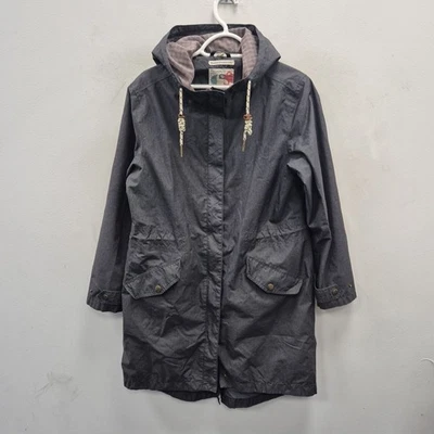 Seasalt Hellweathers Waterproof Breathable Rain Hooded Mac Parka Coat Size Uk 12 - Image 1 of 4