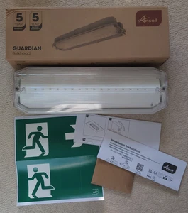 Ansell Lighting Guardian LED Ceiling Wall Bulkhead Light & Legend AGLED/3M - New - Picture 1 of 12