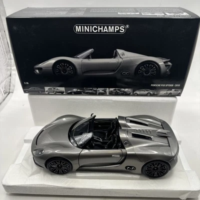MINICHAMPS 1/18 Porsche 918 Spyder 2010 gris metálico 110060030 Foto 1 de 4