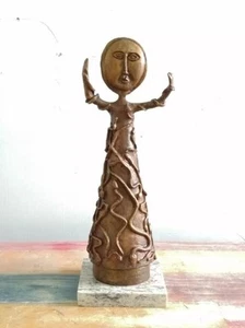 ESCULTURA DE BRONCE SERGIO BUSTAMANTE "VESTIDO EN VIDA II" FIRMADA Y NUMERADA - Imagen 1 de 6