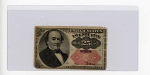 1874 25 CENTS FRACTIONAL CURRENCY FIFTH ISSUE FR1308 VF - Picture 1 of 2