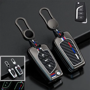 Zinc Alloy Silicone Car Key Fob Case Cover For Toyota Corolla Camry RAV4 Avensis - Picture 1 of 10
