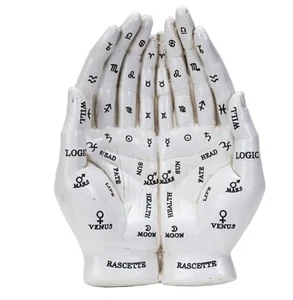 "Estatuilla de pie blanca manos ahuecadas simbólica de 8,7"" de alto" - Imagen 1 de 1