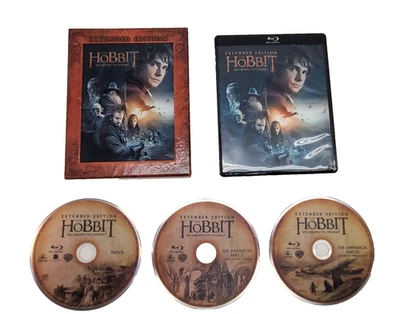 The Hobbit BLU-RAY DVD MOVIE w/ Slipcover An Unexpected Journey Extended Edition - Image 1 of 4