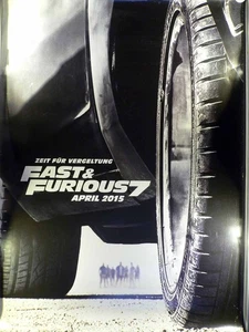 Fast + Furious 7 - Teaser - Paul Walker - Filmposter 120x80cm gerollt - Picture 1 of 1
