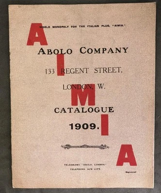 Aimia Abolo Italian Italia Spark Plug Motor Car Literature Catalogue Brochure - Image 1 of 4