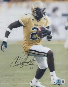 FOTO 8X10 FIRMADA AUTOGRAFIADA POR CALVIN JOHNSON GEORGIA TECH/LIONS BECKETT BT58447 - Imagen 1 de 1