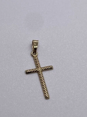 10K Yellow Gold RL Cross Pendant w/ Design Not Scrap Thin 0.005Oz - Image 1 of 4