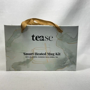 Tease Smart Heated Mug Kit Gold Spoon Warming Pad NEW - Picture 1 of 4