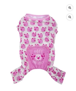 Dog Pajamas hogs and kisses Jumpsuit Pet Clothes for Medium beagle poodle - Picture 1 of 9