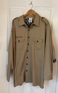 Vintage 1996 Cotton Boy Scout BSA UNIFORM Long Sleeve Shirt USA - 3XL - New - Picture 1 of 8