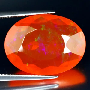 Espectacular piedra preciosa suelta de ópalo de fuego naranja térmico de 8,72 quilates corte ovalado (20 x 15 mm) - Imagen 1 de 2