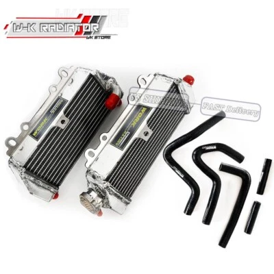 Radiador de aluminio + manguera negra para Kawasaki KX125 KX250 1994-2002 1995 1996 1997 Foto 1 de 4