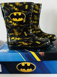 Batman DC Wellies Wellington Boots Size 10 Child EU 28 New Tagged - Picture 1 of 7