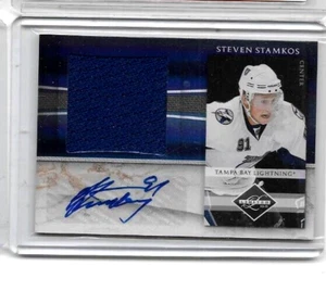 STEVEN STAMKOS 2010-11 LEAF LIMITED GAME USED JERSEY & CERTIFIED AUTOGRAPH#/49 - Picture 1 of 1