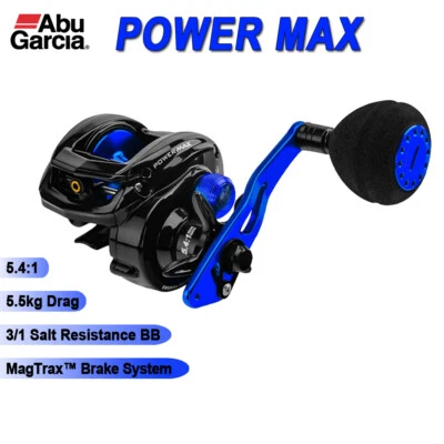Carrete de pesca de fundición larga Abu Garcia Power Max bote de surf carrete de pesca de agua salada Foto 1 de 4