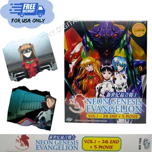 ANIME DVD~ Neon Genesis Evangelion Complete Series (1-26 End) + 5 Movies Eng Dub - Picture 1 of 5
