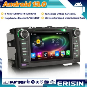 DAB+Android 13 Autoradio GPS CarPlay Navi 8 Kern 64GB Toyota Auris Corolla Altis - Bild 1 von 20