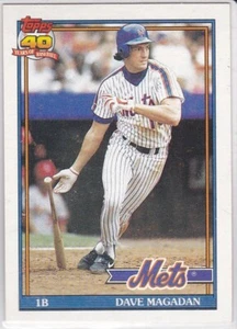 M) 1991 Topps Baseball Trading Card - Dave Magadan #480 - Picture 1 of 2