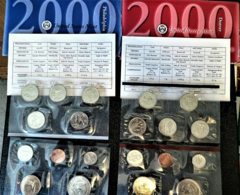 2000  Mint sets, P & D mints Cover