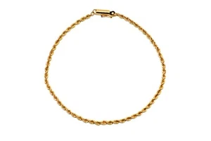 14K Solid Gold Twist Rope Chain Bracelet Women's Bracelet Ladies Bracelet Link - Picture 1 of 8