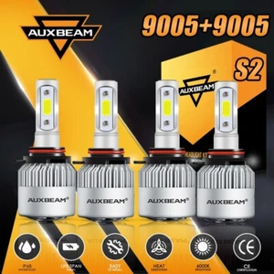 AUXBEAM 6000K 4pcs 9005 LED Headlights High Low Beam Bulbs For Toyota RAV4 2015 - Picture 1 of 12