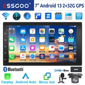 DAB+ Android 13 32G Carplay Autoradio GPS NAVI RDS BT WIFI Mikrofon Kamera 2 DIN - Bild 1 von 13