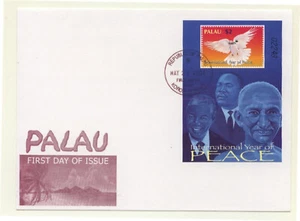 Palau 2004 FDC S/S International year of peace GANDHI, MANDELA, MARTIN LUTHER JR - Picture 1 of 1