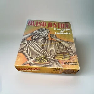 VINTAGE Blind Justice The Game of Lawsuits COMPLETE Avalon Hill 1989 Bookshelf - Picture 1 of 10