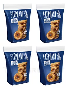 4 ELEPHANT Baked Squeezed Flat Pretzels with Sea Salt Crackers Snacks 80g 2.8oz - Picture 1 of 8