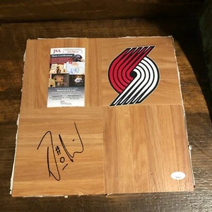Damian Lillard Portland Trail Blazers Signed 12x12 Floor Piece W/ JSA COA - Picture 1 of 2
