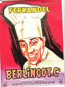 BERLINGOT & Cie-1939-FERNANDEL-F.RIVERS-120X160 cm-ENTOILEE/ON LINEN - Picture 1 of 1